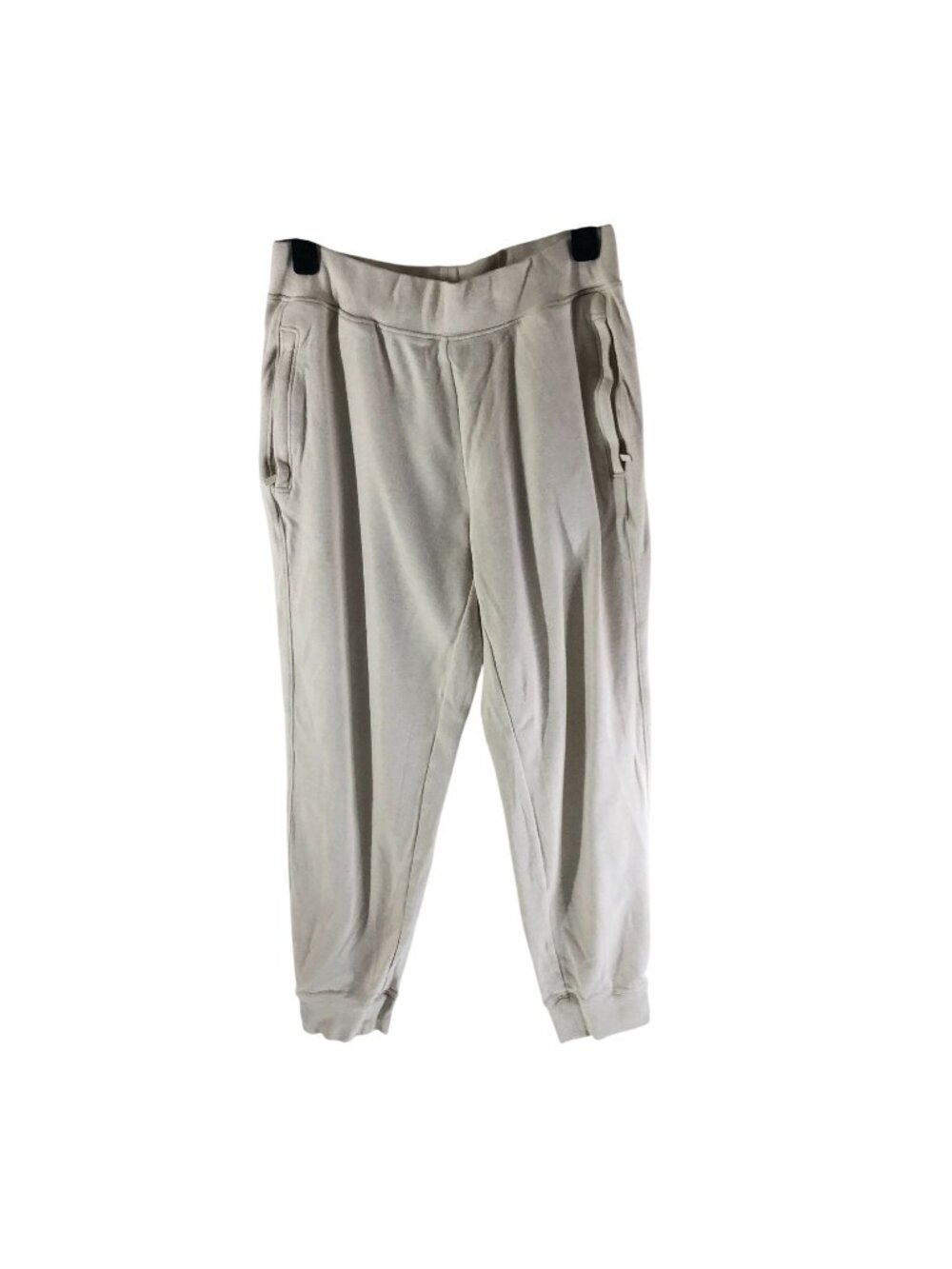 Eberjey Womens Beige Jogger Pants With Zippered Pockets Cotton Blend Size S